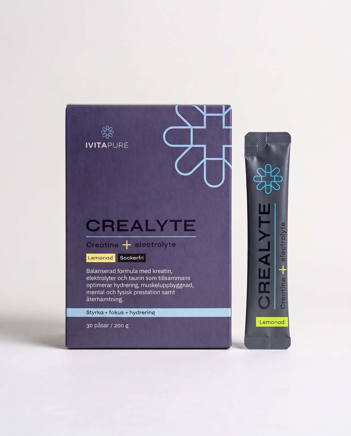 Crealyte-asken och en stick, smak av lemonad