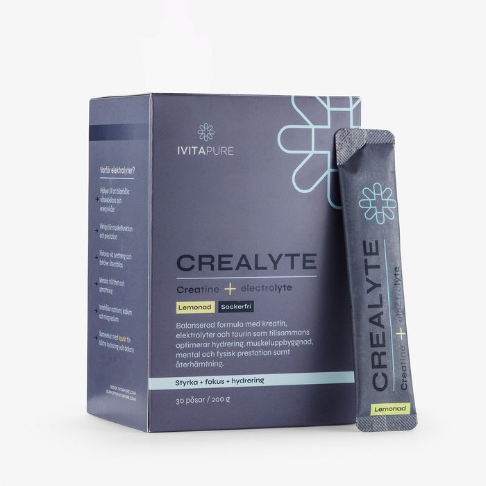 Crealyte-boxen och en stick, smak av lemonad
