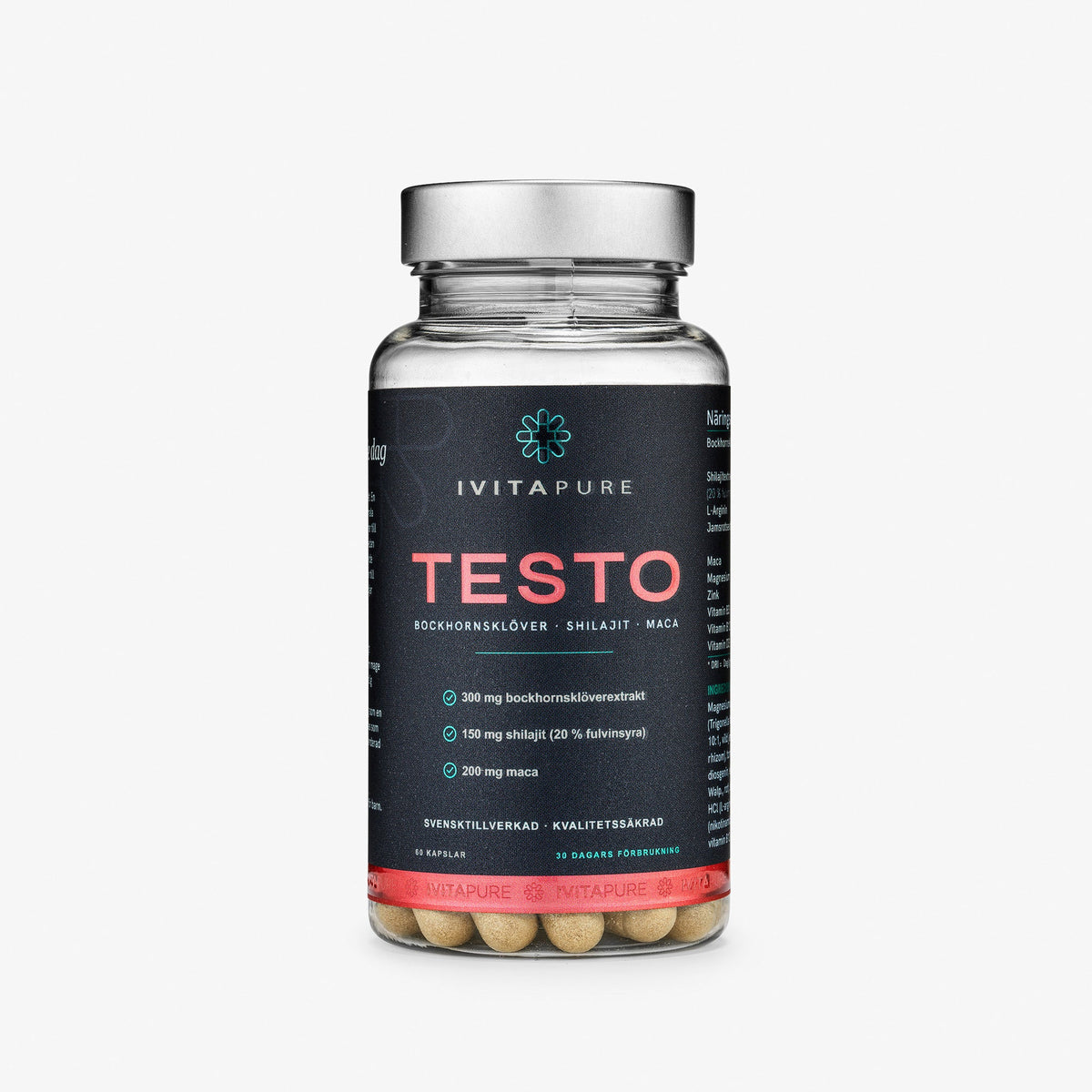 Ivitapure Testo, burken framifrån